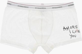 Dsquared2 Solid-Color Boxer with Contrast Print size M
