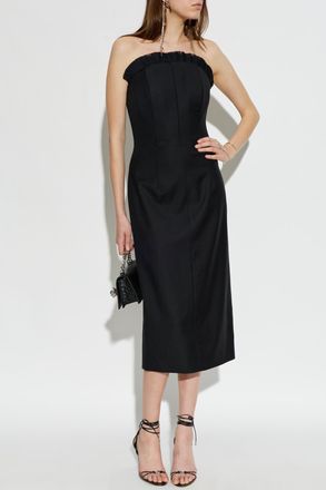 Alexander McQueen Off-shoulder Dress, Womens, Black