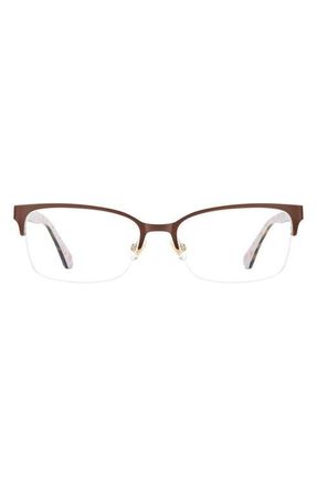 Kate Spade New York alexanne 51mm rectangular optical glasses in Brown at Nordstrom