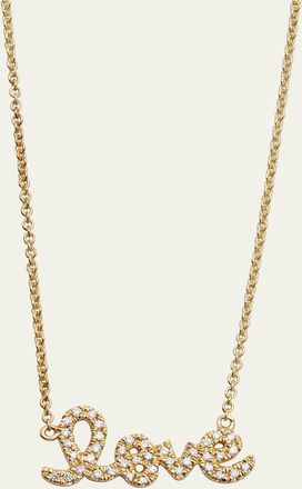 Sydney Evan Gold Diamond Love Necklace, Small