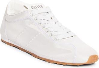 Miu Miu Plume Mesh Sneaker in Bianco at Nordstrom, Size 37.5