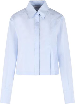 Sportmax Certo Cropped Shirt In Cotton Poplin