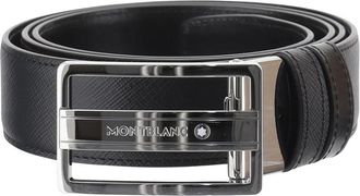 Montblanc Leren riem met twee zijden - Heren - Riemen - Zwart - ONE Size - Leer - Accessoires