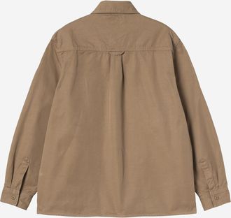 Carhartt Work in Progress Mens Shirt Kelly Brown Cotton Cooper Twill