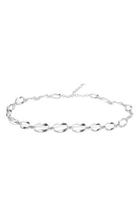 Mango Chain Belt in Silver at Nordstrom, Size Medium