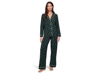 Eberjey Gisele Printed Long Pj Set Womens Pajama Sets Holiday Dogs Pine/Ivory : MD, Spandex/Modal/Jersey