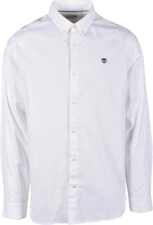 Timberland Katoenen Overhemd - Heren - Casual Overhemden - Wit - XL - Katoen - Overhemden