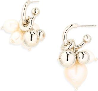 Justine Clenquet Mickey Mismatched Hoop Earrings in Palladium at Nordstrom