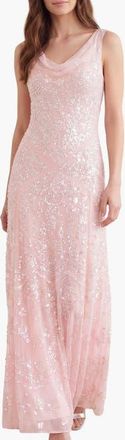 Needle & Thread Freya Georgette Sleeveless Gown in Shell at Nordstrom, Size 10