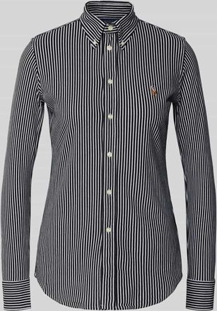 Polo Ralph Lauren Slim Fit Hemdbluse mit Button-Down-Kragen in Black, Größe XL