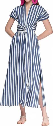 Vilagallo Cruz Convertible Dress In Blue/white