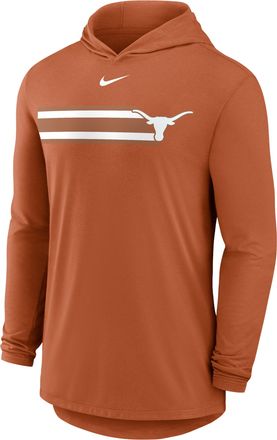 Nike Texas Primetime Pattern Nike Mens Dri-FIT College Long-Sleeve Hooded T-Shirt in Orange | 01NB81FTXE-CZH