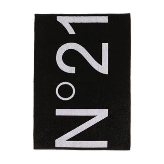 N&deg;21 Home, Heren, Zwart, ONE Size, Printed Towel