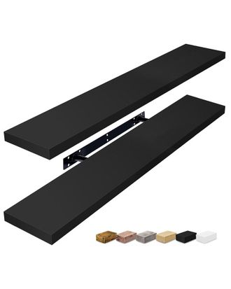 Sorbus Set of 2 Long Floating Shelves