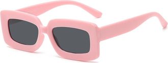 Generic Square Small Frame Sunglasses Men And Womens Vacation Sports Party Sun Glasses(Pink)