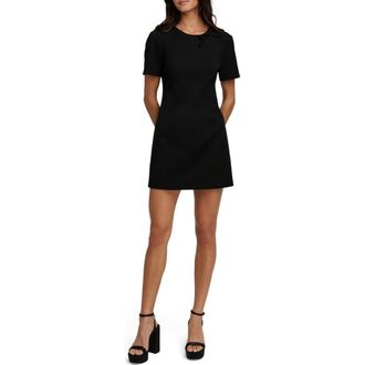 Favorite Daughter The Cherie Bow Detail Minidress in Black at Nordstrom, Size 10