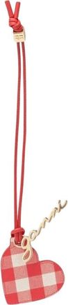 Ganni Hartvormige Spiegel Bou - Dames - Sleutelhangers & Tashangers - Rood - ONE Size - Leer - Accessoires