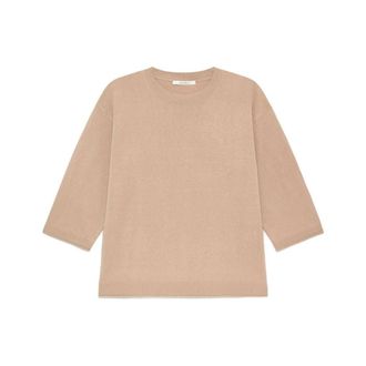 Maliparmi Colours Of The World Sweater - Dames - Ronde hals truien - Beige - M - Katoen - Truien & Vesten