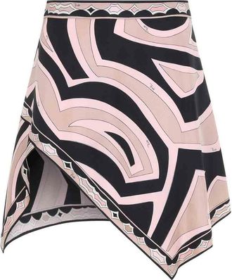 Emilio Pucci Silk Twill Mini Skirt