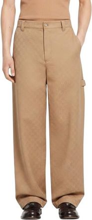 Gucci Beige Flat Front Trousers