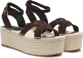 BOSS Machica Espadrille Platform Sandal in Dark Brown at Nordstrom, Size 11