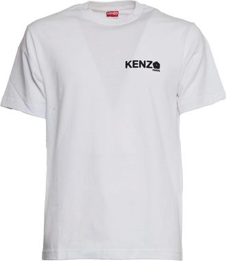 Kenzo T-Shirts, male, White, L, White T-Shirt with Flower Print
