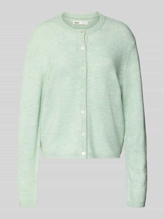 Only Regular Fit Strickjacke mit einreihiger Knopfleiste Modell SIMONI in Mint, Gr&ouml;&szlig;e XL