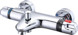 OEM Grifo Termost&aacute;tico Invertido Importado Para Ba&ntilde;era, Grifo De Ba&ntilde;era Mural, Grifo De Ducha Termost&aacute;tico Con Agua Caliente, Triple Temperatura Constante