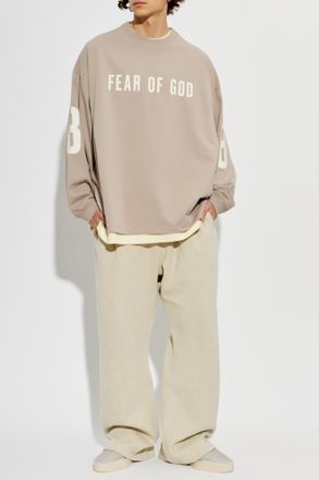 Fear of God Cotton T-shirt With Print, Mens, Cream