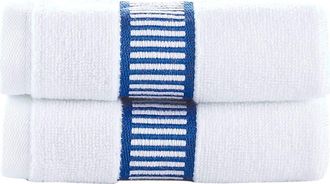 Brooks Brothers Fancy Border 2-Pack Turkish Cotton Washcloths in Royal Blue at Nordstrom Rack