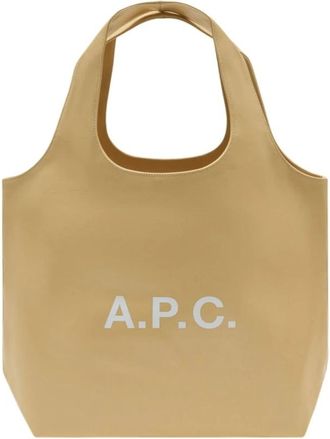A.P.C. Tote Bags, unisex, Beige, Size: ONE SIZE Ninon Shopper Bag