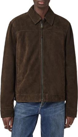 AllSaints Rhone Suede Jacket in Cocoa Brown at Nordstrom, Size Xx-Large