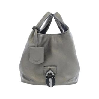 Loewe Pre-owned Carrie Metallic Leather Shoulder Bag - Dames - Pre-owned - Grijs - Maat: ONE Size Leer