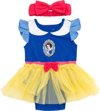 Disney Princess Cosplay 2-Piece Tutu Bodysuit and Headband Set in Royal Blue Snow White at Nordstrom, Size 6-9M