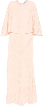 Forte_Forte Maxi-jurk met overslag en bloemenprint - Roze
