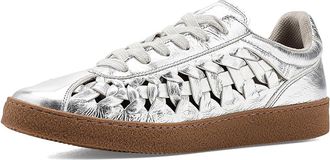 AllSaints Velma Woven Sneakers Womens Shoes Silver Shine : 10.5 M, Leather