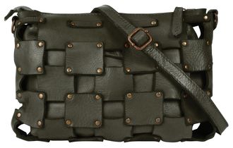 Samantha Look Umh&auml;ngetasche SAMANTHA LOOK, Damen, Gr. B/H/T: 30cm x 20cm x 2cm onesize, gr&uuml;n (dunkelgr&uuml;n), Leder, leicht gl&auml;nzend, unifarben, Taschen Umh&auml;ngetasche,