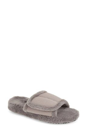 Acorn Waffle Spa Slide Slipper in Grey at Nordstrom, Size X-Large