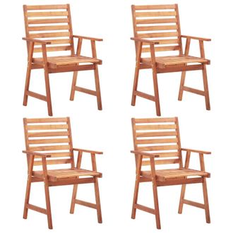 vidaXL Vidaxl - Sillas De Comedor De Jard&iacute;n 4 Unidades Madera Maciza De Acacia