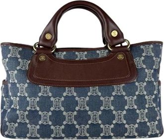 Celine Pre-owned Vintage Tote Bag - Dames - Vintage Shopper - Blauw - ONE Size - Leer - Vintage