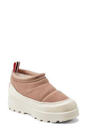 Hunter Askern Waterproof Suede Platform Bootie in Tan/Off White at Nordstrom Rack, Size 9