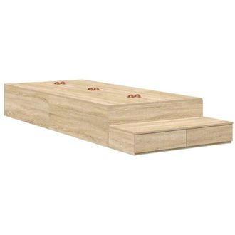 vidaXL Cama Con Almacenamiento Roble Sonoma 236.5 X 90 X 31.5 Cm Vidaxl