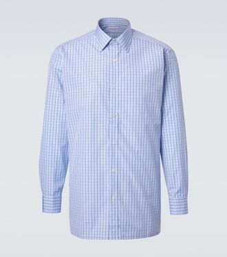 Charvet Checked cotton poplin shirt
