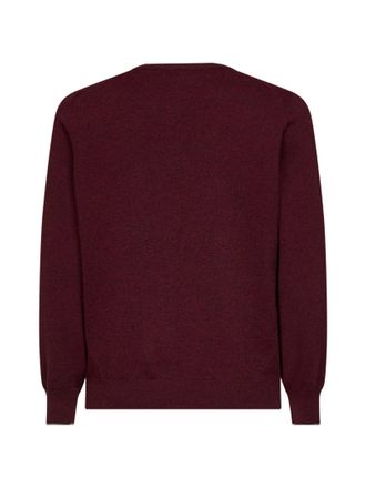 Brunello Cucinelli Mens Cashmere Crewneck Sweater Bordeaux