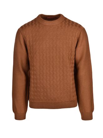 Daniele Fiesoli Multicolor Textured Knit Crewneck Sweater