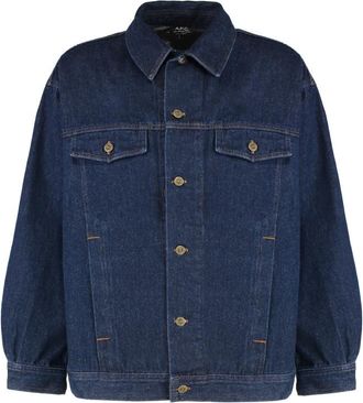 A.P.C. Blue Shirt Collar Jackets