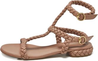 Gianvito Rossi Sandali intrecciati con suola piatta - Toni neutri