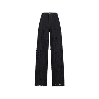 Haikure Wide Trousers, female, Black, Size: W27 Bethany Bull Destroy Jeans