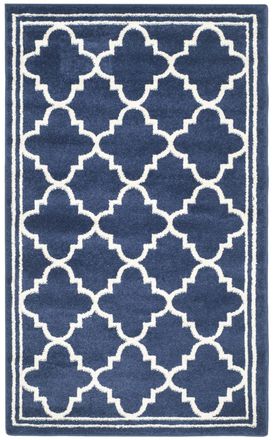 Safavieh Alfombra azul marino/beige 122 x 183 cm