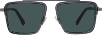 Ermenegildo Zegna Polarized Smoke Navigator Mens Sunglasses EZ0272 48D 57